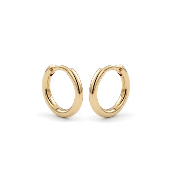 14 Ayar Altın Düz Halka Küpe