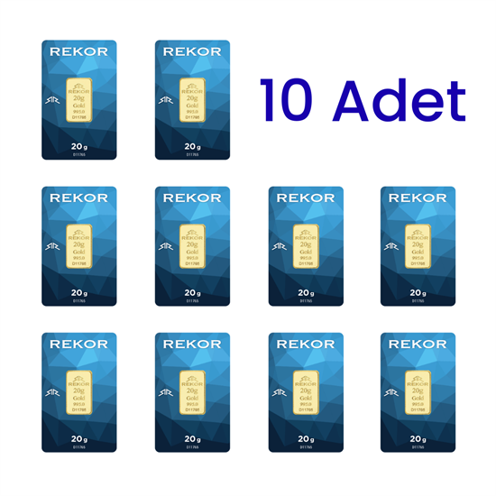 10 Adet 20 Gr 24 Ayar Gram Altın