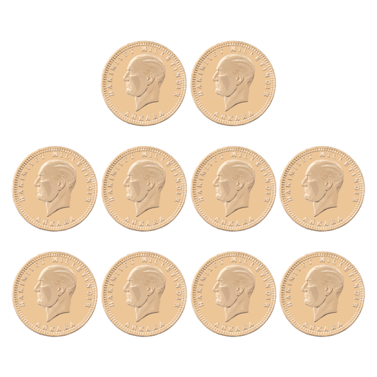 10 Adet Yeni Ata Lira