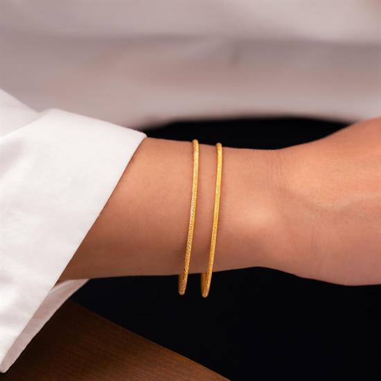 12 Gr(Gram) 2Li Simli Ajda Takım 22 Ayar Altın İşçiliksiz Yatırımlık Bilezik