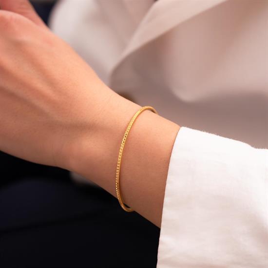 16 Gr(Gram) 2Li Desenli Takım 22 Ayar Altın İşçiliksiz Yatırımlık Bilezik