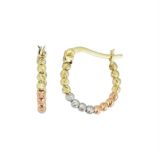 14 Ayar Altın Top Halka Küpe