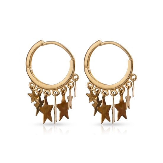 Yıldız Sallantılı 14 Ayar Altın Küpe