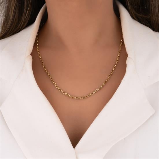 14 Ayar 4 Mm Altın Ataç Modeli Zincir