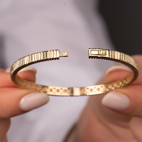 14 Ayar Altın Kelepçe Bilezik