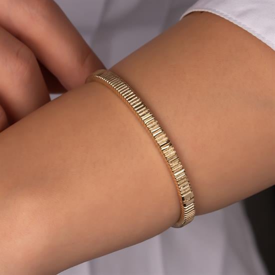 14 Ayar Altın Kelepçe Bilezik