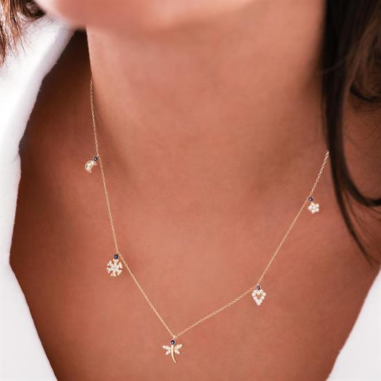  Minimal Şans Kolye 14 Ayar Altın