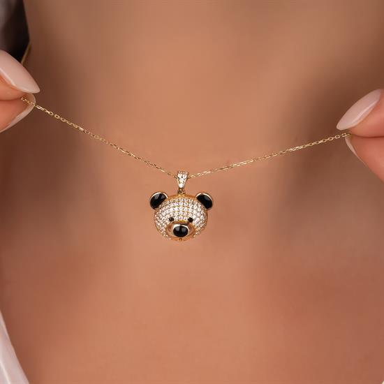 14 Ayar Altın Panda Kolye