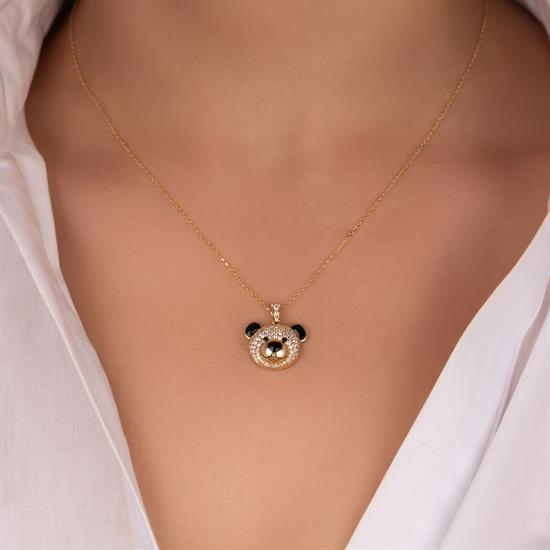 14 Ayar Altın Panda Kolye