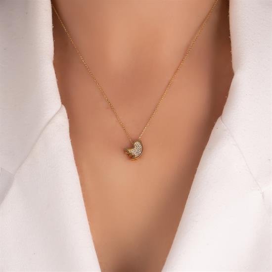 14 Ayar Altın Tweet Kolye