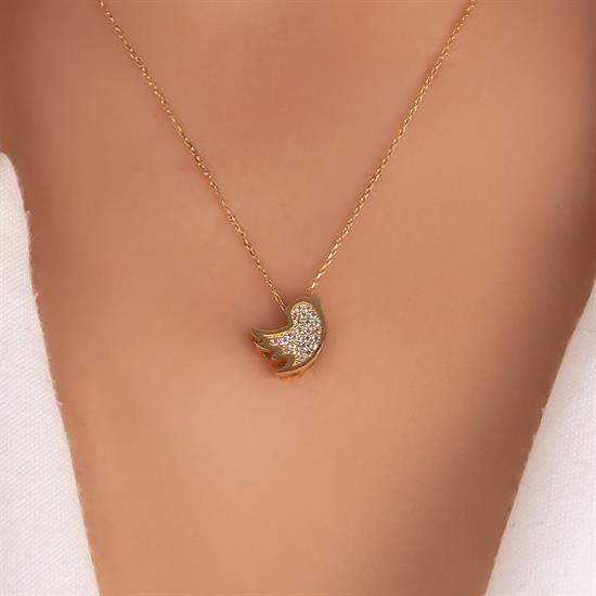 14 Ayar Altın Tweet Kolye