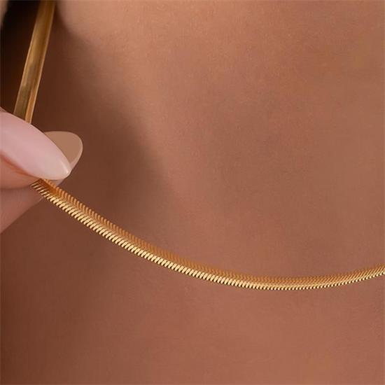 14 Ayar Balıksırtı Altın Zincir 3,5 Mm