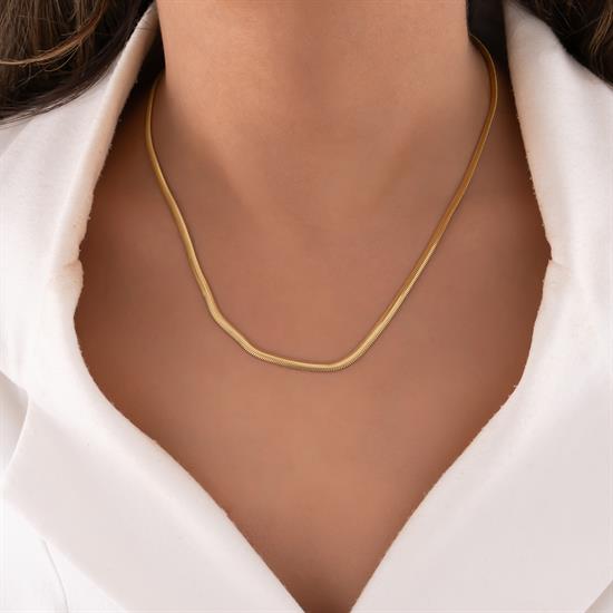 14 Ayar Balıksırtı Altın Zincir 3,5 Mm