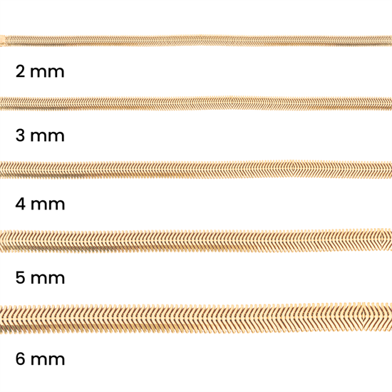 14 Ayar Balıksırtı Altın Zincir 4Mm
