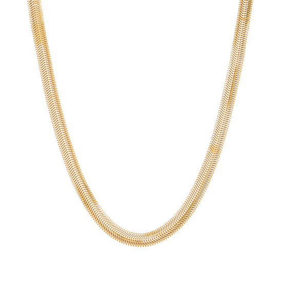 14 Ayar Balıksırtı Altın Zincir 5Mm