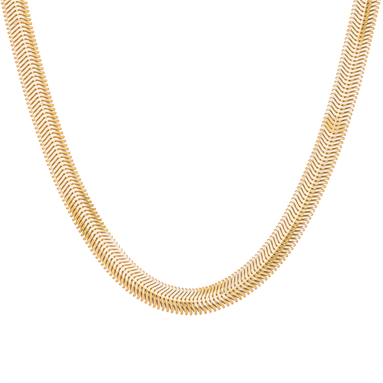 14 Ayar Balıksırtı Altın Zincir 5Mm