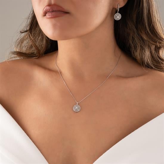 14 Ayar Beyaz Altın Kolye