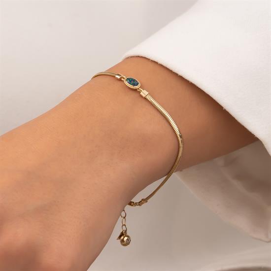 14 Ayar Çok Renkli Taşlı Bileklik