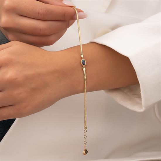 14 Ayar Çok Renkli Taşlı Bileklik