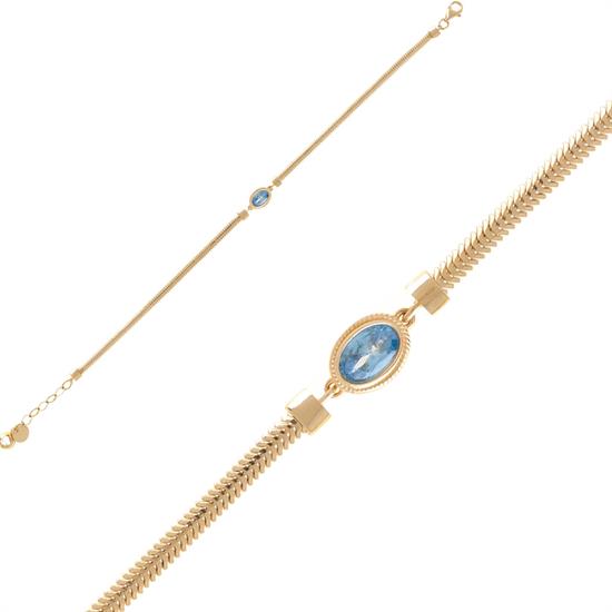 14 Ayar Renkli Taşlı Bileklik