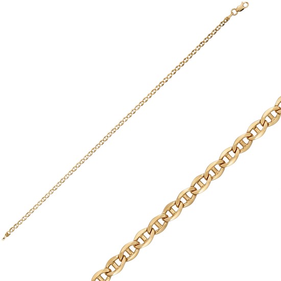 Zincir 14 Ayar Altın Bileklik 3Mm