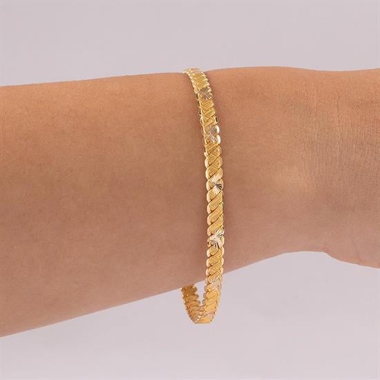 18 Gram Desenli Üçlü Burma Bilezik 