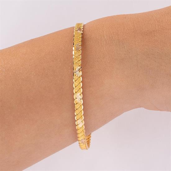 18 Gram Desenli Üçlü Burma Bilezik 