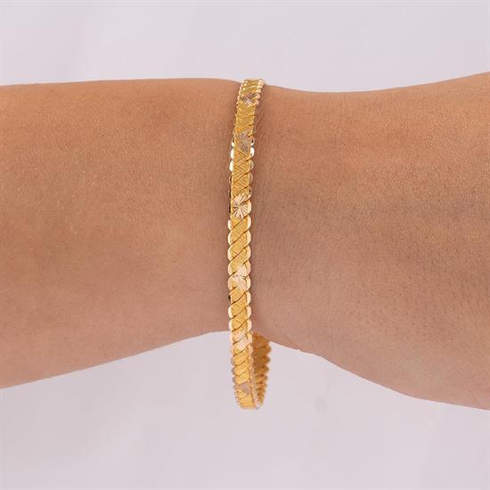 18 Gram Desenli Üçlü Burma Bilezik 