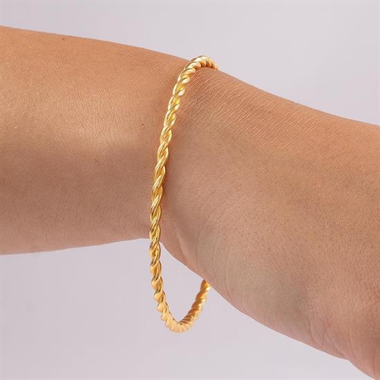 12 Gram Düz İkili Burma Bilezik 22 Ayar