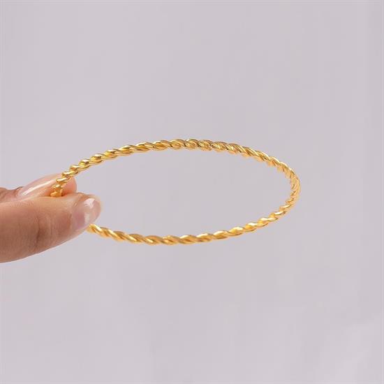 12 Gram Düz İkili Burma Bilezik 22 Ayar