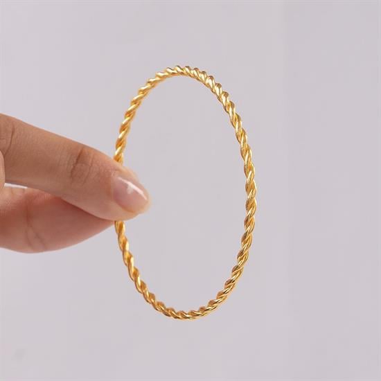 8 Gram Düz İkili Burma Bilezik 22 Ayar