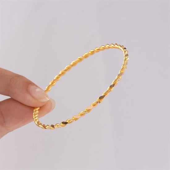 20 Gram Noktalı İkili Burma Bilezik 22 Ayar