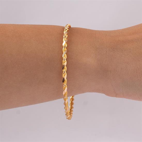 12 Gram Noktalı İkili Burma Bilezik 22 Ayar