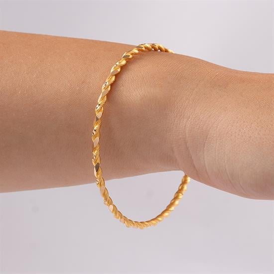 15 Gram Noktalı İkili Burma Bilezik 22 Ayar