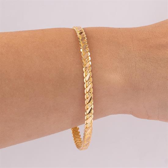 18 Gram Noktalı Üçlü Burma Bilezik 