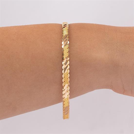 20 Gram Simli Üçlü Burma Bilezik 22 Ayar