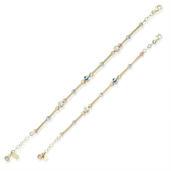 Ema Anne Çocuk Mineli İkili Set Altın Bileklik