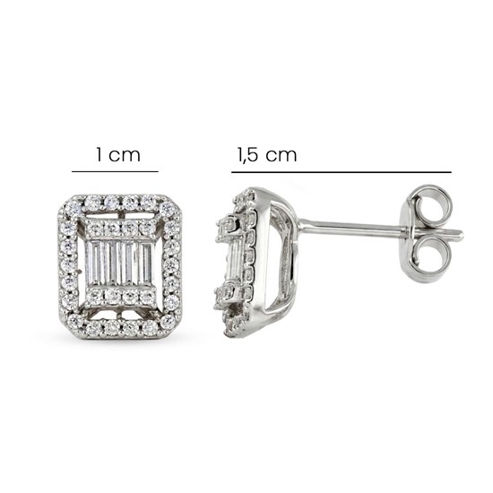 Baget Altın Taşlı Küpe