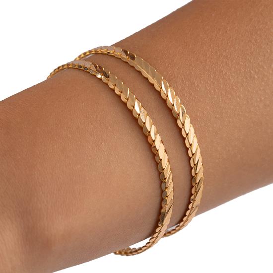 2 Ad X 15 Gram (Gr) 3Lü Burma Bilezik 22 Ayar Yatırımlık İşçiliksiz