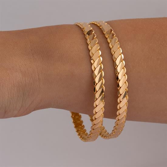 2 Ad X 25 Gram (Gr) 3Lü Burma Bilezik 22 Ayar Yatırımlık İşçiliksiz