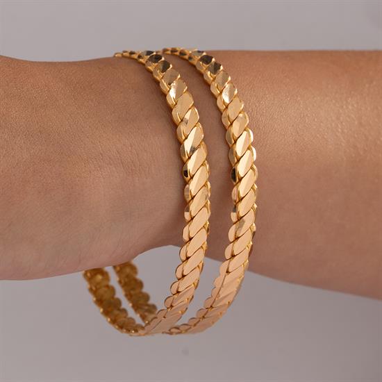 2 Ad X 30 Gram (Gr) 3Lü Burma Bilezik 22 Ayar Yatırımlık İşçiliksiz