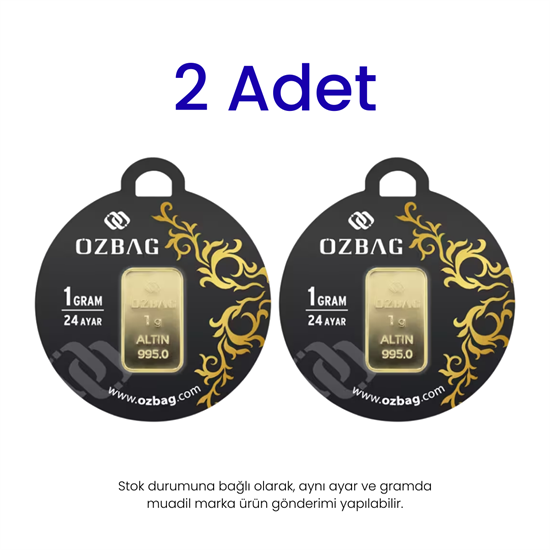 2 Adet 1 Gr 24 Ayar Gram Altın