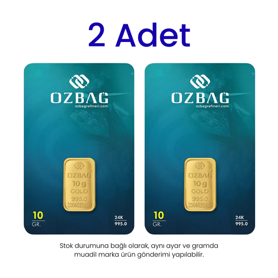 2 Adet 10 Gr 24 Ayar Gram Altın