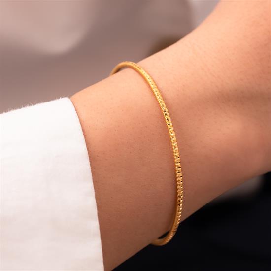 15 Gr (Gram) 22 Ayar Altın Desenli Ajda İşçiliksiz Yatırımlık Bilezik