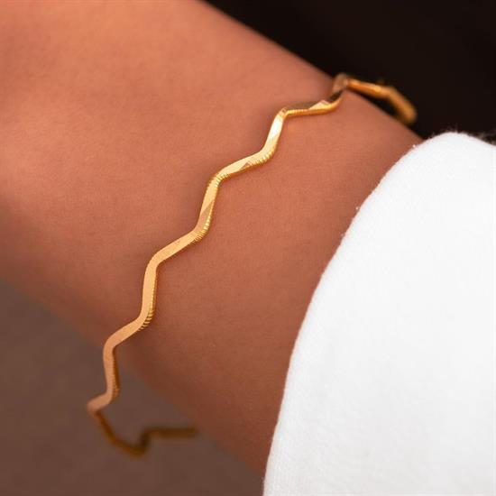 30 Gr(Gram) 3Lü Zigzag Ajda Takım 22 Ayar Altın İşçiliksiz Yatırımlık Bilezik