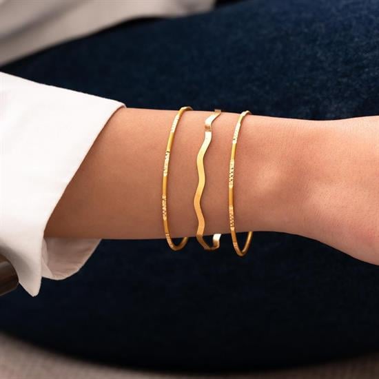 24 Gr(Gram) 3Lü Kombin 2 Yıldız Ajda 1 Düz Zigzag 22 Ayar Altın İşçiliksiz Yatırımlık Bilezik