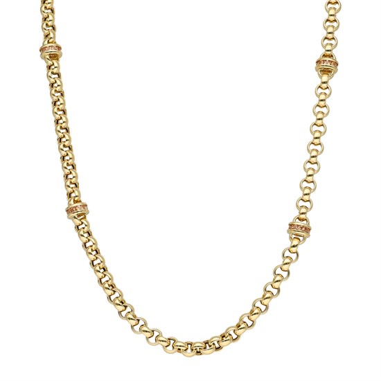 Cetaş Eterna Renkli Taşlı 14 Ayar Altın Kolye