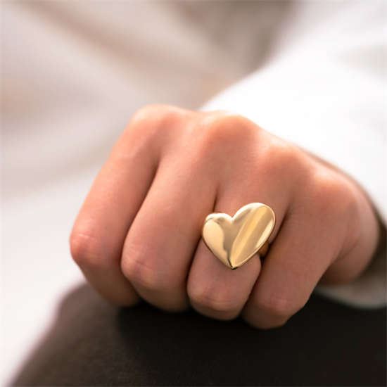 Cetaş Eterna Kalp 14 Ayar Altın Yüzük