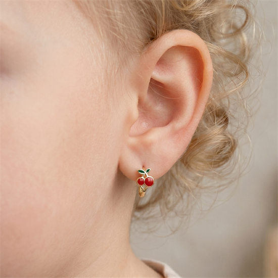 Kiraz Çocuk Küpesi 14 Ayar Altın