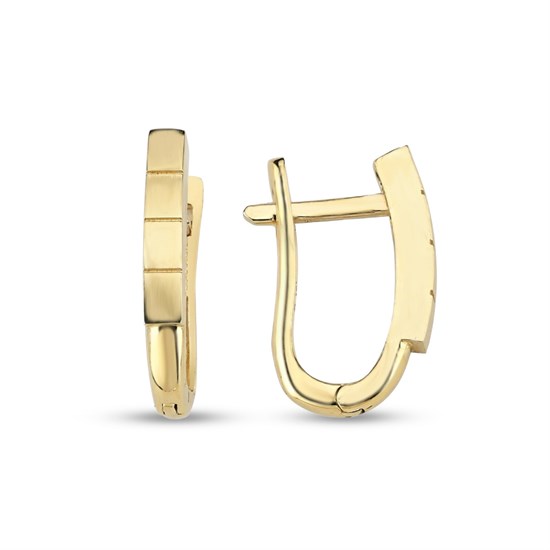 Altın Taşsız Küpe 14 Ayar